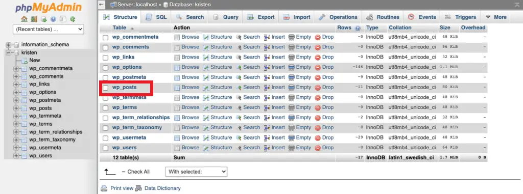 where wordpress pages are stored, where wordpress pages are stored in database