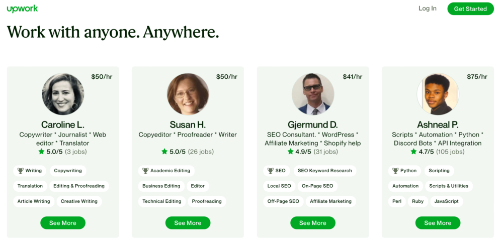 Upwork cel mai bine evaluat - Upwork