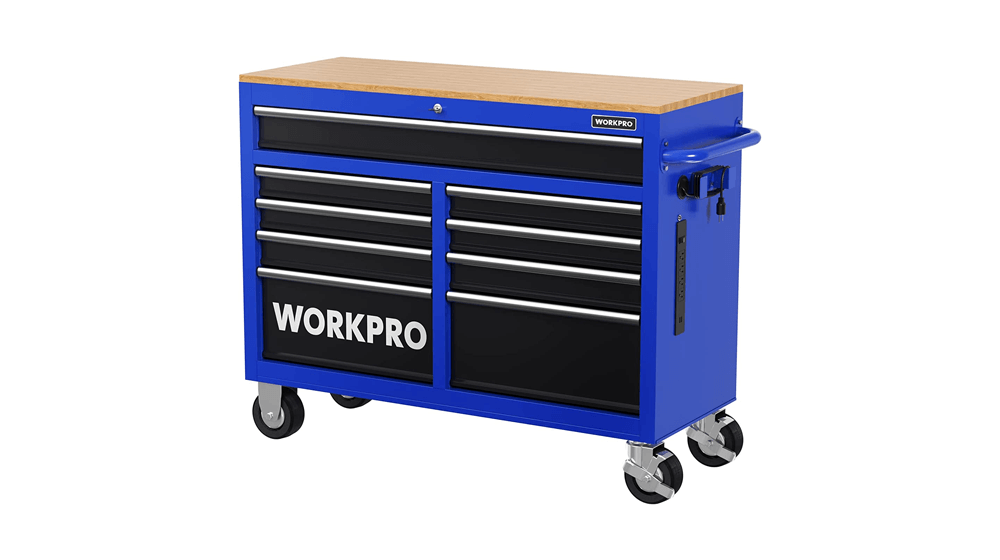 WORKPRO 46 英寸 9 抽屉滚动工具箱