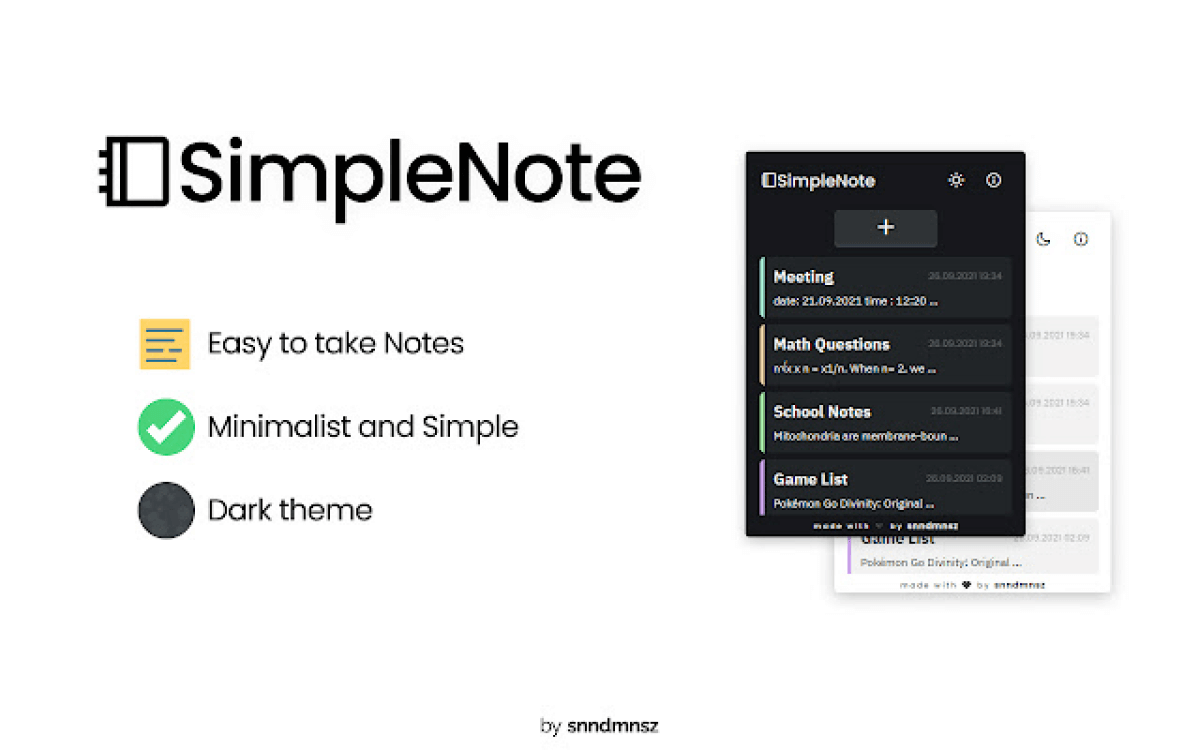 simple-note-โฮมเพจ