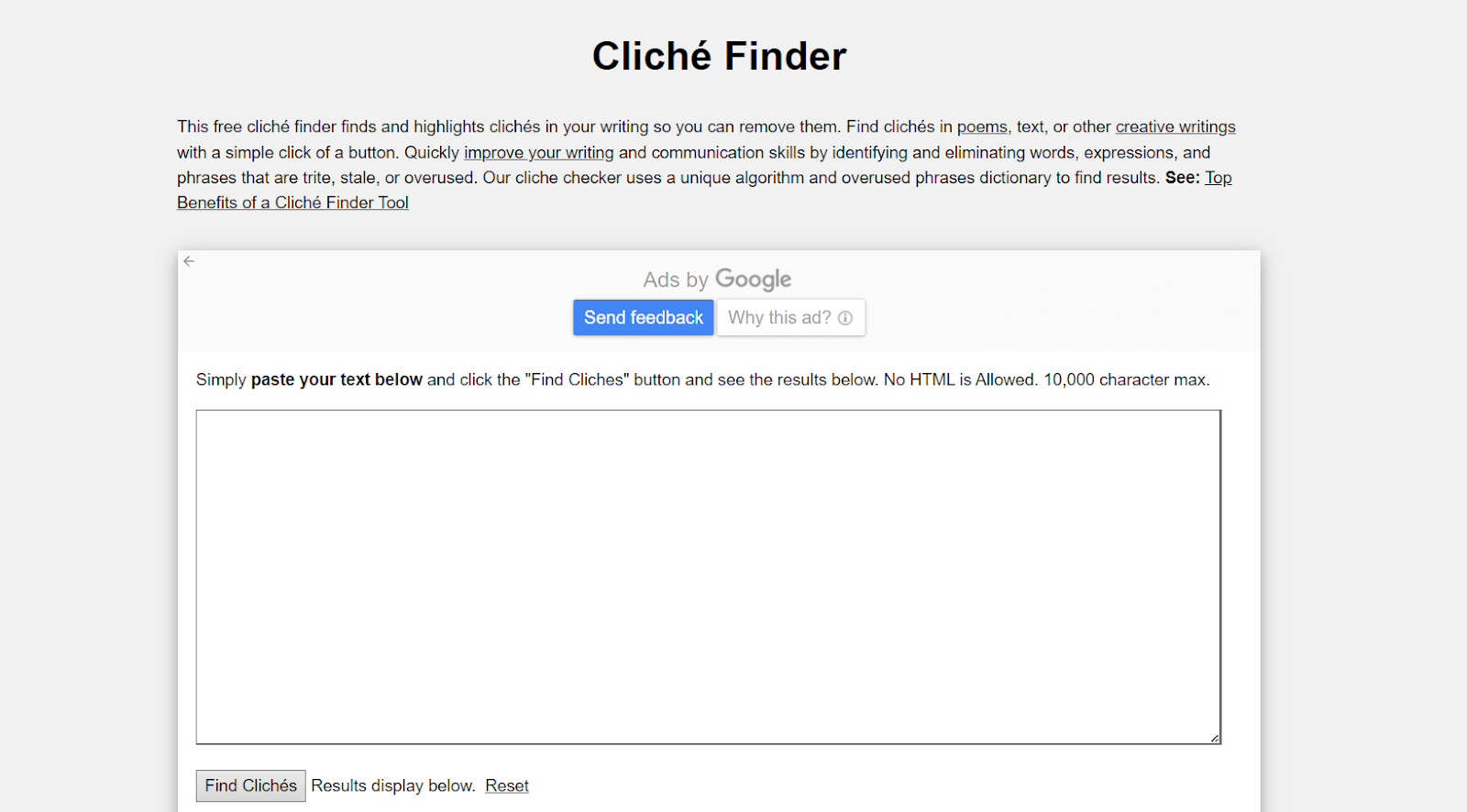 أداة cliche-finder