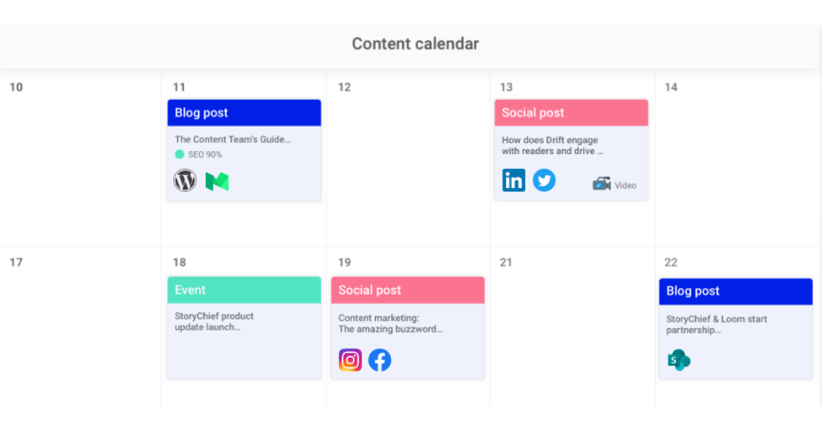 storychief-kalender-arbeitsbereich