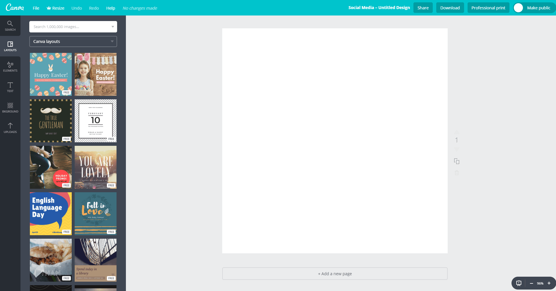 Canva UI