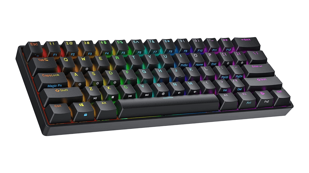 Clasificado N60 Nova 60% factor de forma, teclado mecánico para juegos intercambiable en caliente