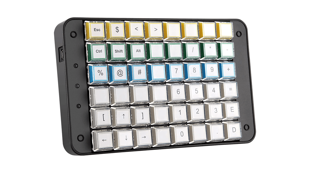 Teclado mecânico programável com uma mão Koolertron