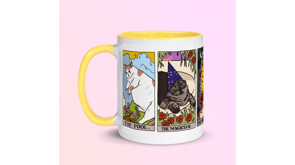 Die Original Tarot Cat Meme Kaffeetasse