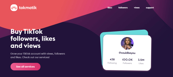 Tokmatik - comprar me gusta automáticos de tiktok