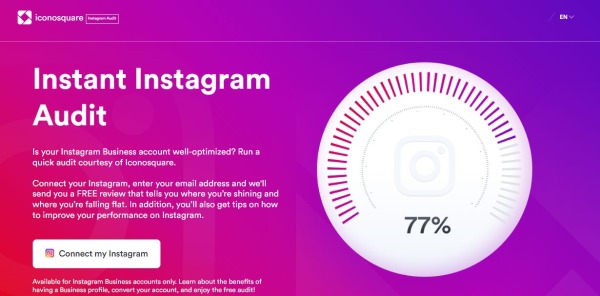 Iconosquare - Audit di Instagram