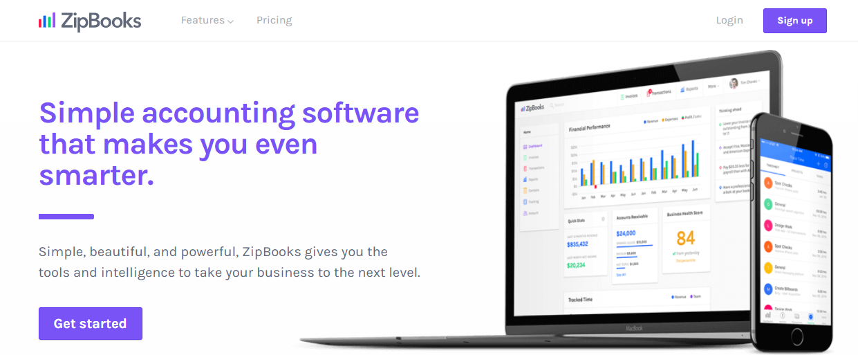 ZipBooks - Cel mai bun software gratuit de contabilitate pentru întreprinderi mici