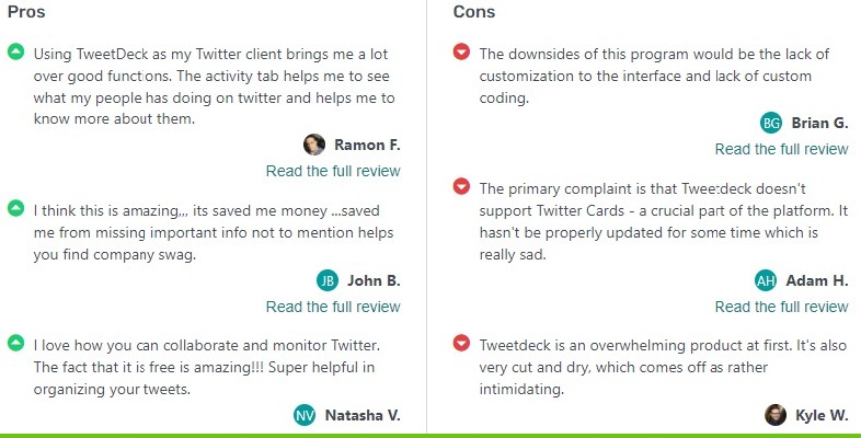 Tweetdeck - أفضل مراجعة بواسطة المستخدم في عام 2022