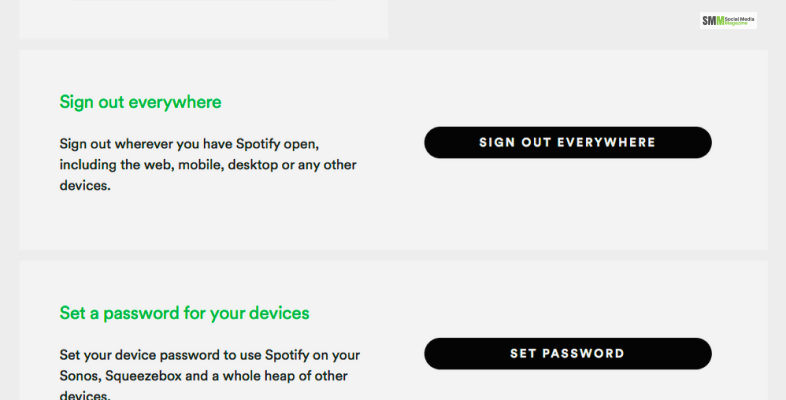 Deconectați-vă de la spotify de pe toate celelalte dispozitive