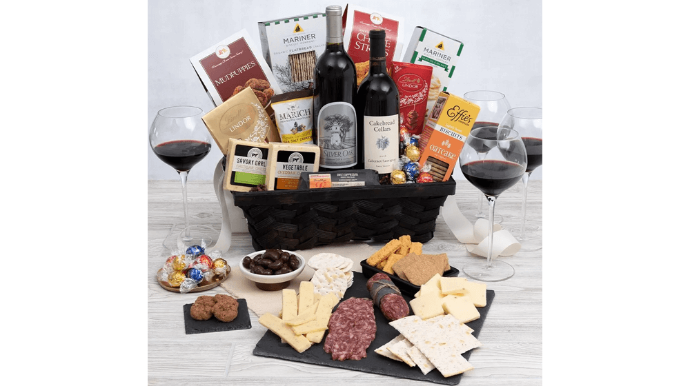 SILVER OAK & CAKEBREAD - CESTA DE REGALO VINO TINTO