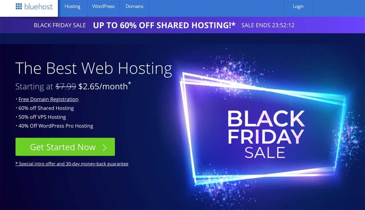 Bluehost Black Friday deals