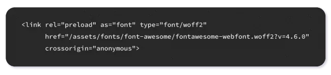 預加載字體 HTML 代碼