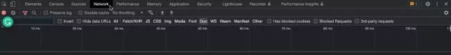 Вкладка «Сеть» Chrom DevTools