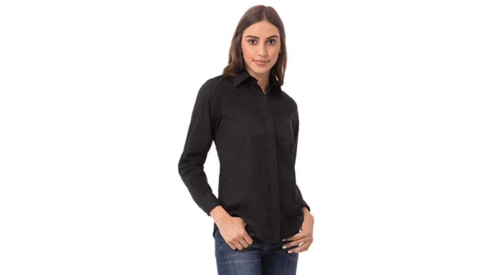 Camisa longa básica feminina Chef Works