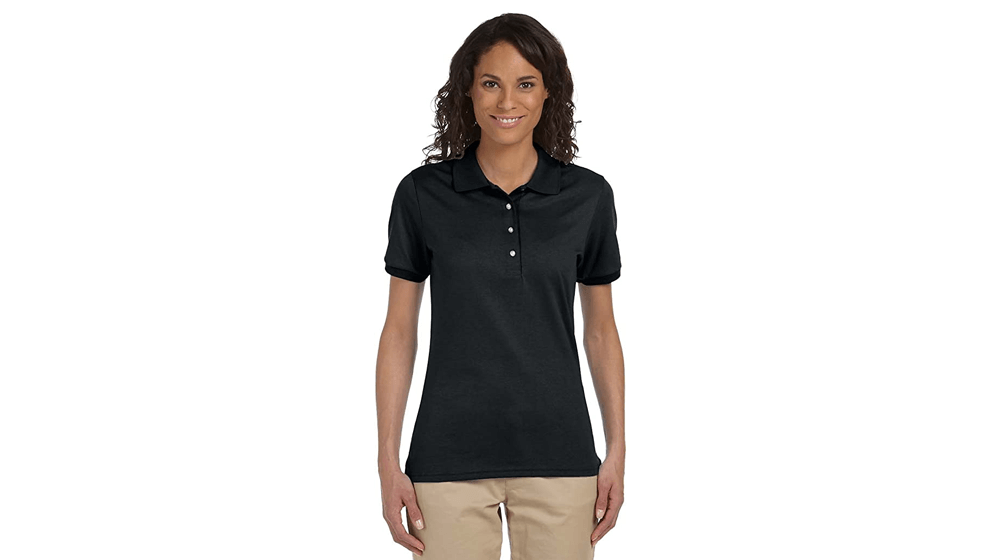 Jerzees Ladies' 5,6 oz., 50, 50 Jersey Polo com SpotShield