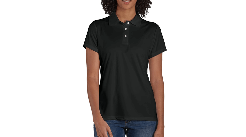 Camisa Polo Feminina Hanes Sport, Camisa Polo Feminina Cool DRI de Desempenho Absorvente de Umidade