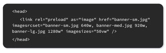 HTML 미리 로드 반응형 이미지