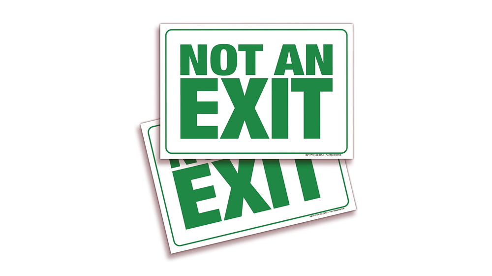 iSYFIX Not an Exit-Aufkleber – 2er-Pack