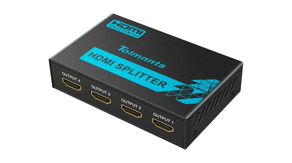 Tolmnnts HDMI 分配器 1 輸入 4 輸出由交流適配器供電