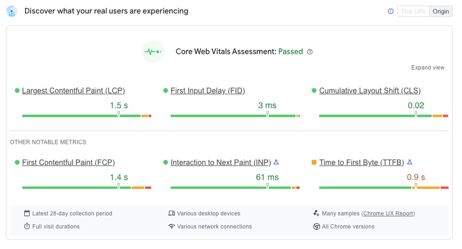 core web vitals