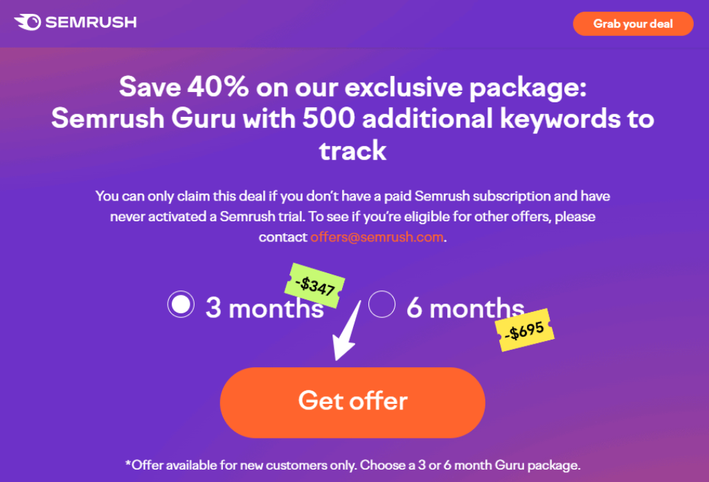 Semrush Black Friday Deal