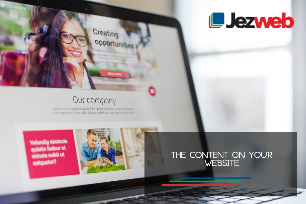 The content on your website