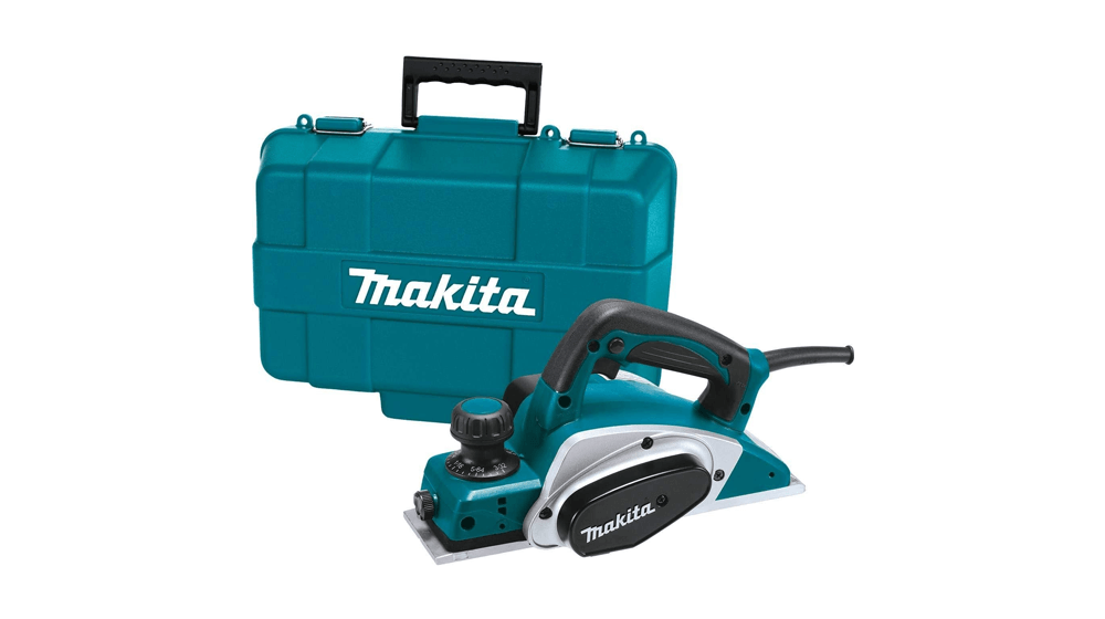 Makita KP0800K 3-1, rabot 4 pouces, avec mallette à outils, bleu