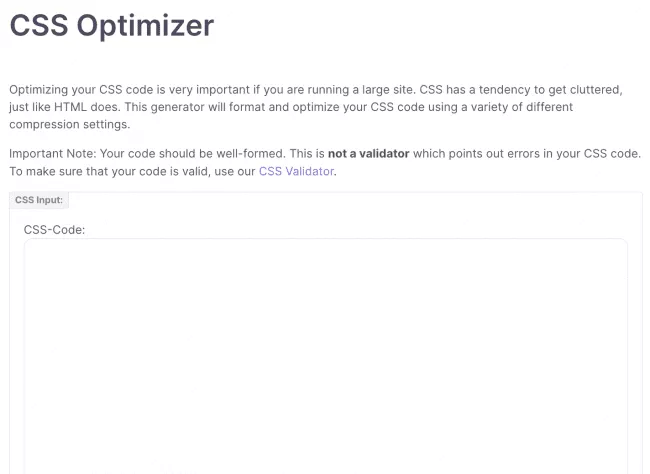 Optimizador de CSS