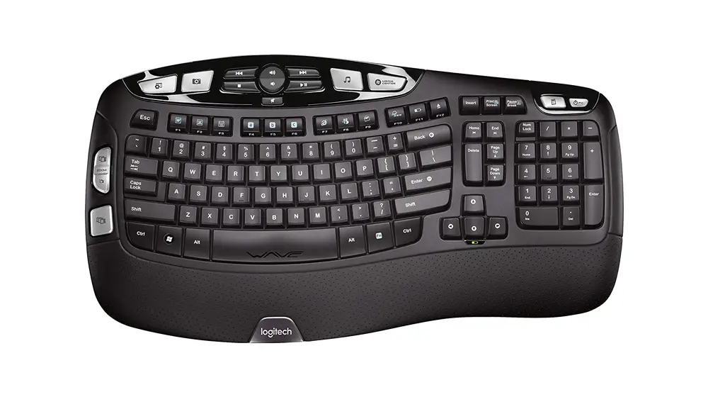 Logitech K350 Wave Ergonomic Keyboard พร้อมเทคโนโลยี Unifying Wireless