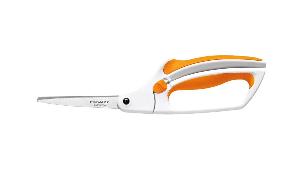 Fiskars 12-99118697WJ Easy Action 8-calowe nożyczki do tkanin, białe