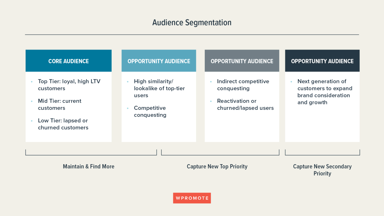 Segmentación de audiencia en marketing.