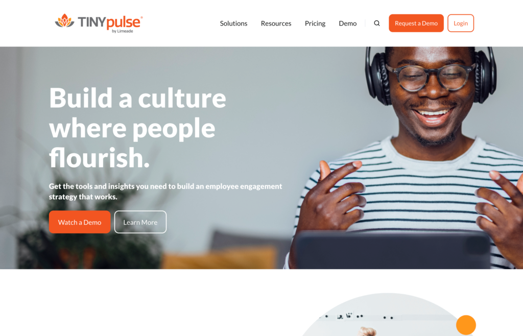 Tangkapan layar halaman web TINYpulse