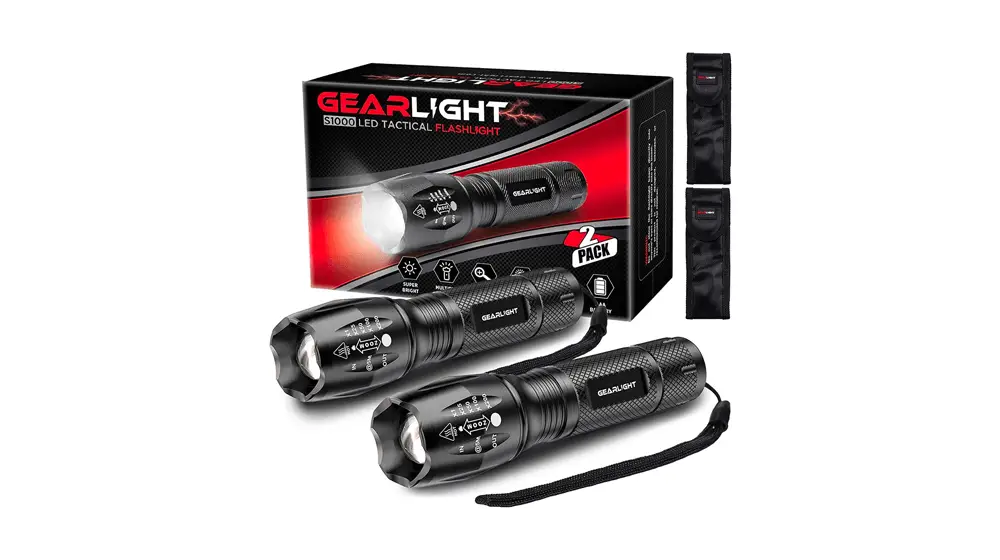 Светодиодный фонарик GearLight, 2 шт., яркий