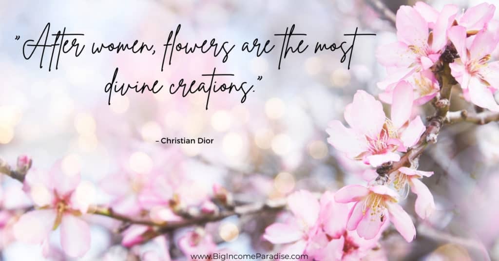 Légendes de fleurs - "Après les femmes, les fleurs sont les créations les plus divines." - Christian Dior