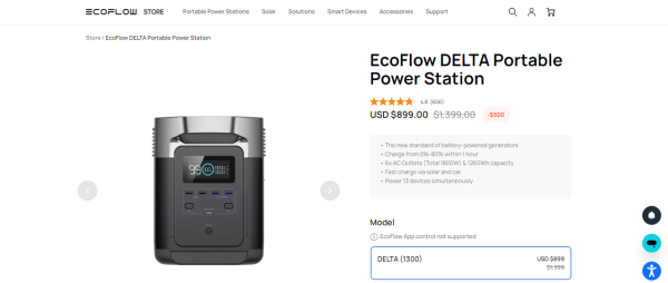 EcoFlow Delta portátil