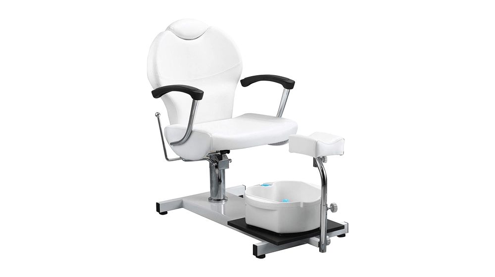 Silla de pedicura Eastmagic Silla de estación de spa reclinable con lavabo de masaje de burbujas para baño de pies