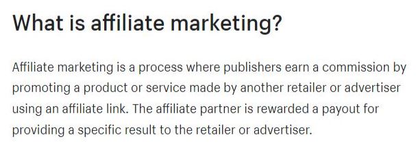 What is affiliate marketing