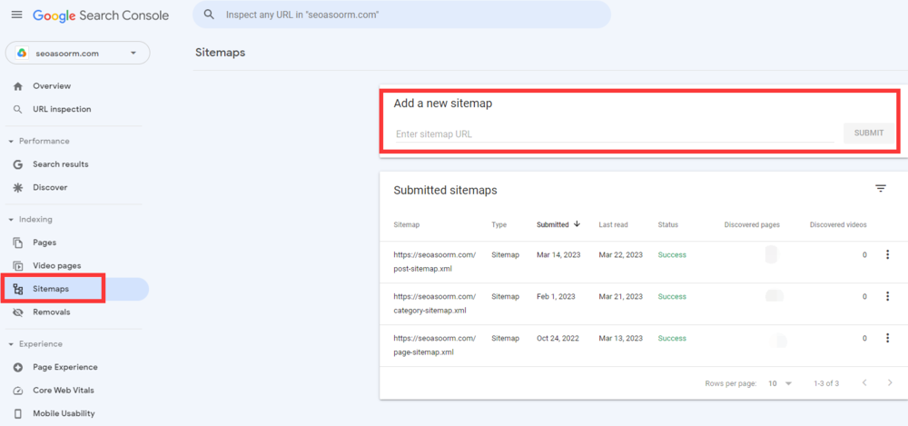 通过 Google Search Console 提交 XML 站点地图