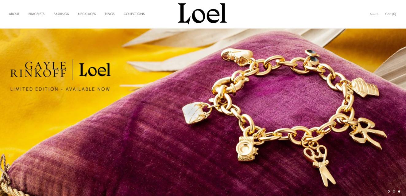 домашняя страница loel shopify