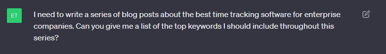Zaprojektuj podpowiedź kierującą ChatGPT, aby pomóc w badaniu słów kluczowych