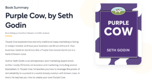 principii de marketing în purple cow de Seth Godin