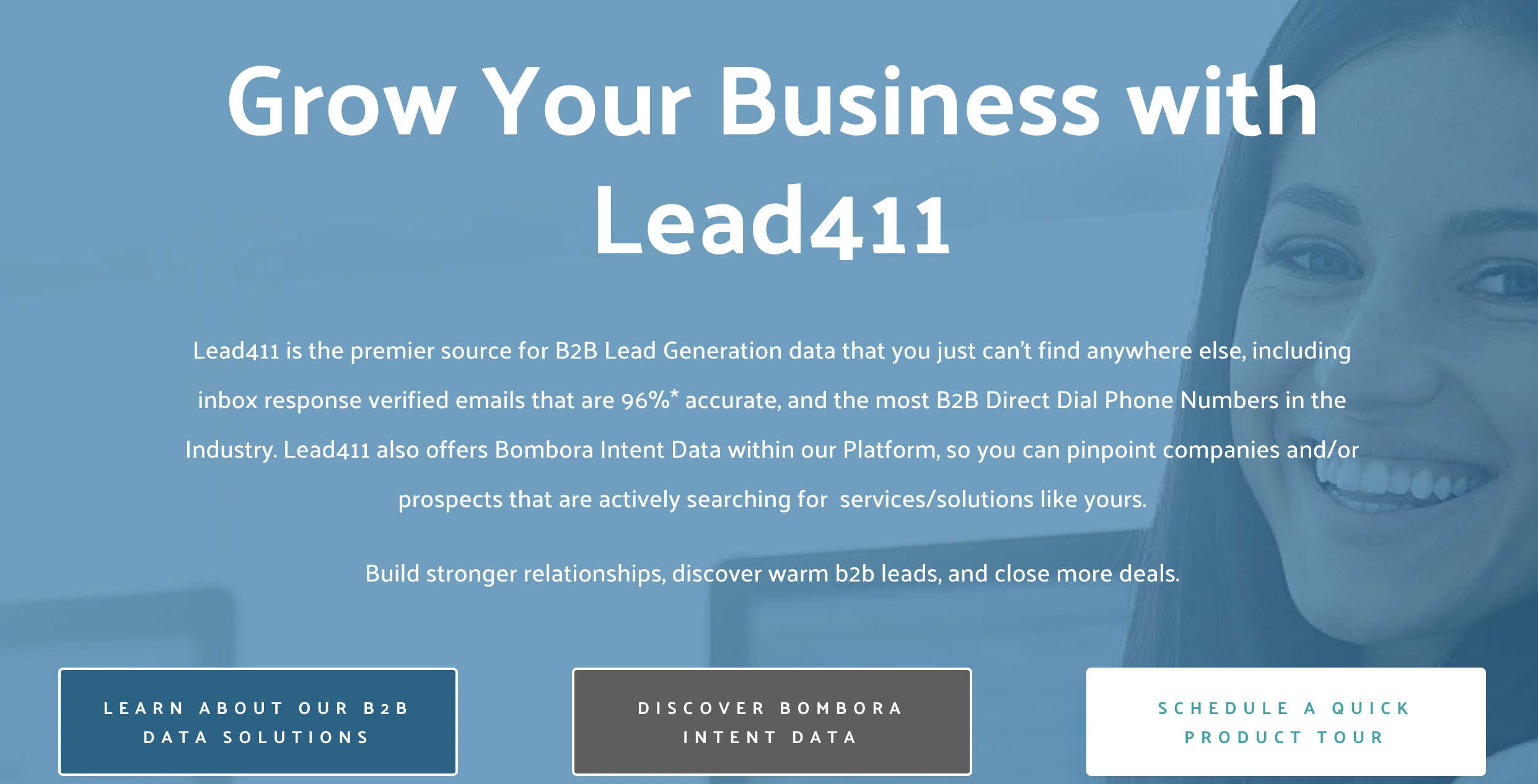 Página de inicio de Lead411