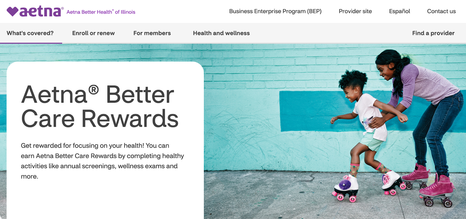 Aetna: programa de lealtad de atención médica basado en puntos Better Care Rewards