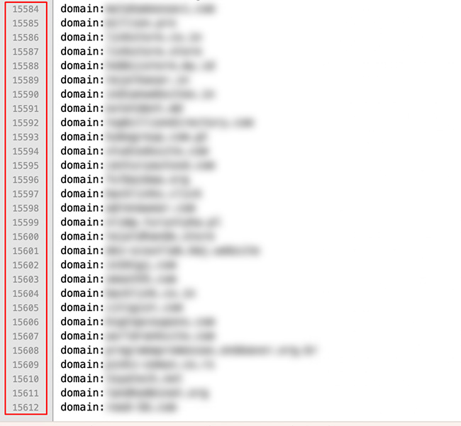 Ogromny plik disavow z ponad 15 000 domen.
