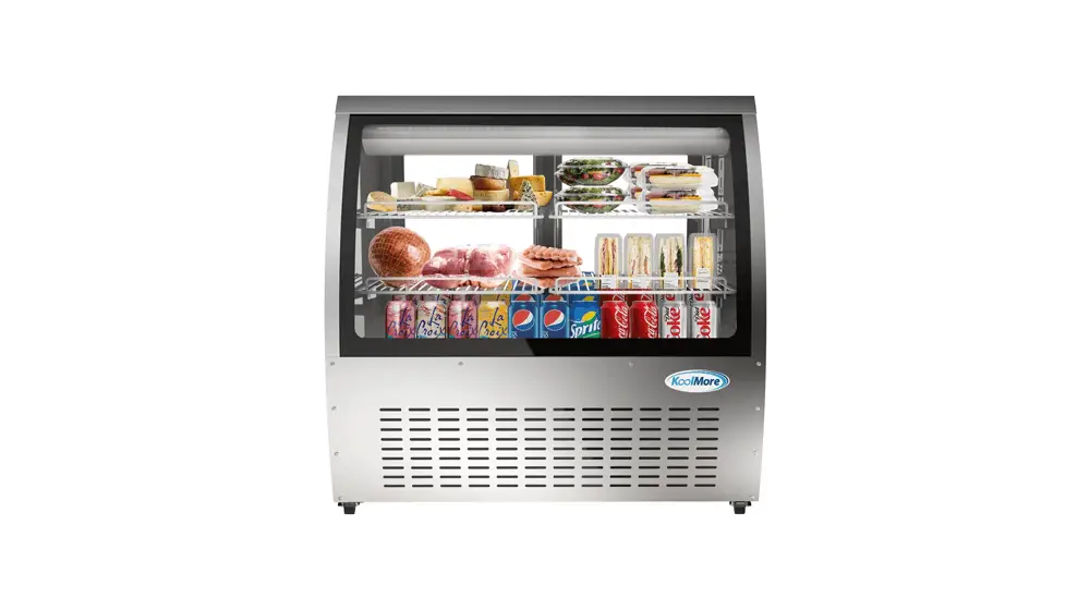 KoolMore 47 Deli Case and Meat Display Réfrigérateur en acier inoxydable pour usage commercial