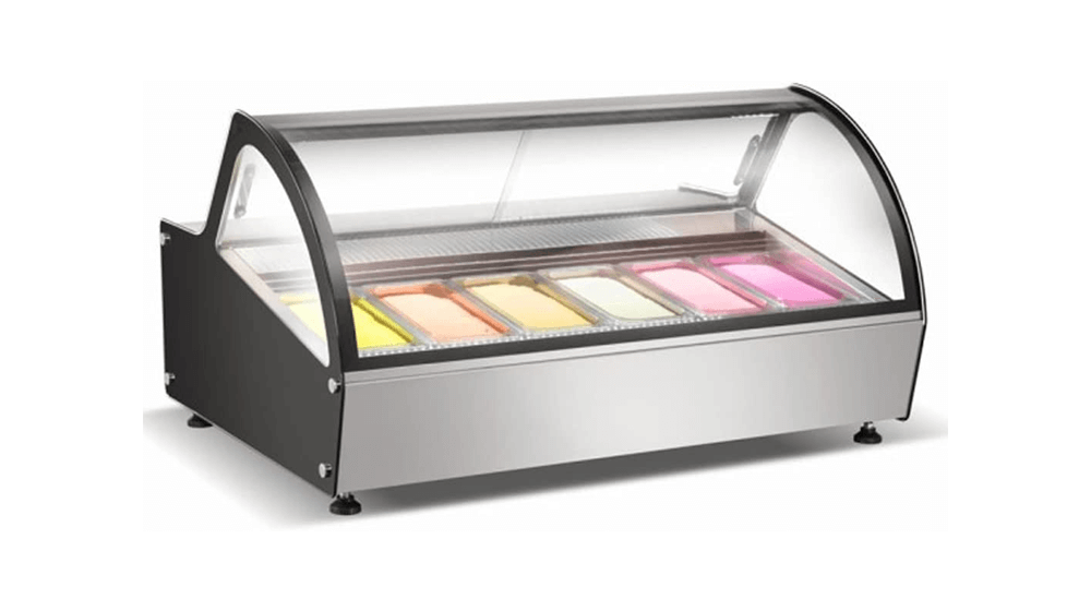 Gelato Congélateur Vitrine Trempage Cabinet NSF Certifié Pan Comptoir de crème glacée