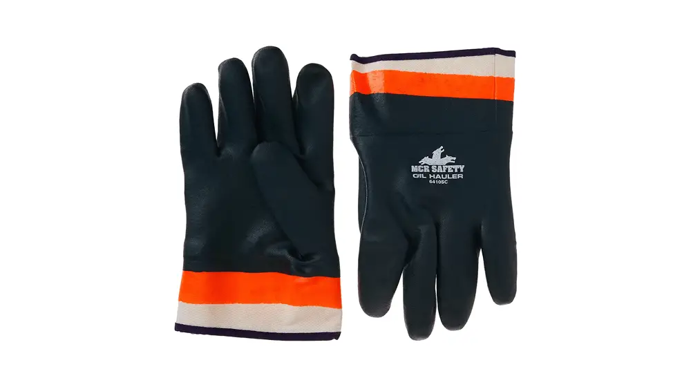 MCR Safety Gants pour hommes en jersey de PVC à double trempage avec finition en papier abrasif