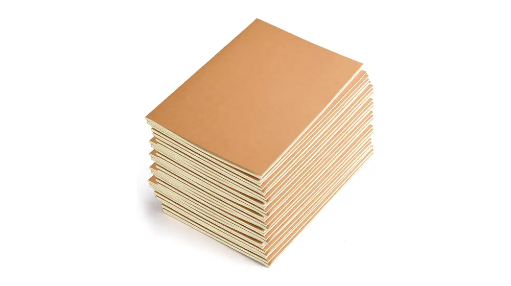 Coopay Lot de 36 carnets de notes avec couverture marron kraft pour voyageurs